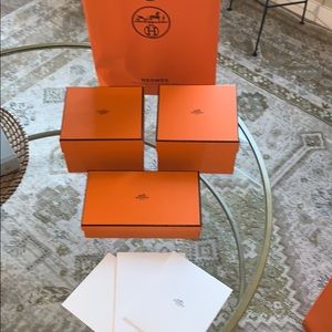 Hermès shopping bag and gift boxes
